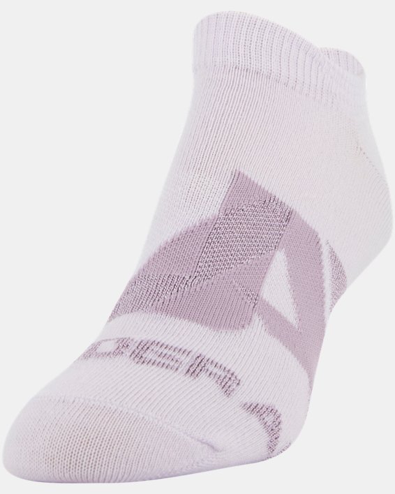 Women's UA Essential No Show – 6-Pack Socks, Purple, pdpMainDesktop image number 5